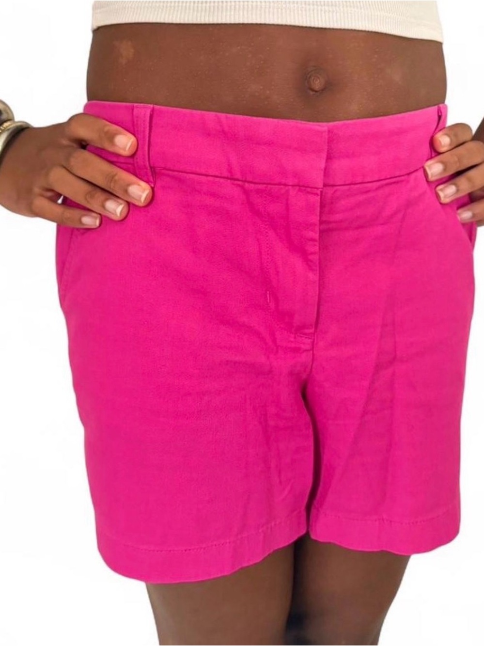 J. Crew Vibrant Hot Pink Tailored Bermuda Shorts - Picture 3 of 5